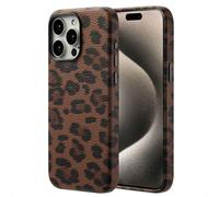 Selencia Coque Sabi imprimé panthère avec MagSafe pour Apple iPhone 15 Pro Max - Mocha Brown