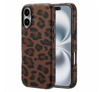 Selencia Coque Sabi imprimé panthère avec MagSafe pour Apple iPhone 16 - Mocha Brown