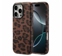 Selencia Coque Sabi imprimé panthère avec MagSafe pour Apple iPhone 16 Pro - Mocha Brown