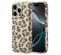 Selencia Coque Sabi imprimé panthère avec MagSafe pour Apple iPhone 16 Pro - Soft Ivory