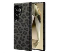 Selencia Coque Sabi imprimé panthère avec MagSafe pour Samsung Galaxy S24 Ultra - Midnight Black
