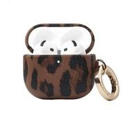 Selencia Coque Sabi motif panthère pour Apple Airpods 4 - Mocha Brown