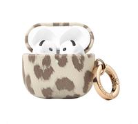Selencia Coque Sabi pour AirPods 4 - imprimé léopard - Soft Ivory