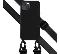 Selencia Coque silicone avec cordon amovible pour Apple iPhone 13 - Noir
