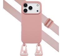 Selencia Coque silicone avec cordon amovible pour Apple iPhone 17 Pro - Sand Pink