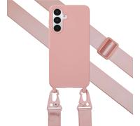 Selencia Coque silicone avec cordon amovible pour Samsung Galaxy A36 - Sand Pink