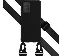 Selencia Selencia Coque silicone avec cordon amovible Samsung Galaxy A52(s) (5G/4G) Noir
