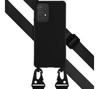 Selencia Selencia Coque silicone avec cordon amovible Samsung Galaxy A53 Noir Noir