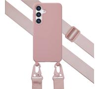 Selencia Coque silicone avec cordon amovible pour Samsung Galaxy S25 - Sand Pink