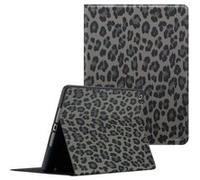 Selencia Selencia Coque tablette Sabi avec imprimé léopard iPad 9 (2021) 10.2 pouces / iPad 8 (2020) 10.2 pouces / iPad 7 (2019) 10.2 pouces Midnight Black Noir