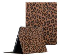 Selencia Selencia Coque tablette Sabi avec imprimé léopard iPad 9 (2021) 10.2 pouces / iPad 8 (2020) 10.2 pouces / iPad 7 (2019) 10.2 pouces Mocha Brown Marron