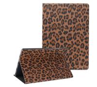 Selencia Coque tablette Sabi avec imprimé léopard pour Samsung Galaxy Tab A11 Plus - Mocha Brown