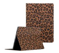 Selencia Coque tablette Sabi avec imprimé léopard pour Samsung Galaxy Tab A9 Plus - Mocha Brown
