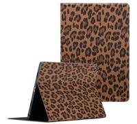 Selencia Selencia Coque tablette Sabi avec imprimé léopard Samsung Galaxy Tab A9 Plus Mocha Brown Marron