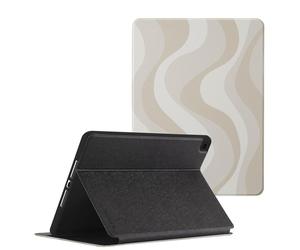 Selencia Coque tablette Vivid pour Apple iPad 9 (2021) 10.2 pouces / iPad 8 (2020) 10.2 pouces / iPad 7 (2019) 10.2 pouces - Desert Waves Beige