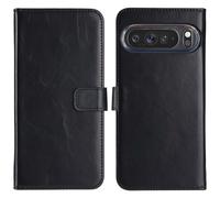 Selencia Étui portefeuille en cuir véritable pour Google Pixel 9 Pro XL - Noir
