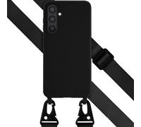 Selencia Étui en silicone avec cordon détachable pour le Samsung Galaxy S23 FE - Noir