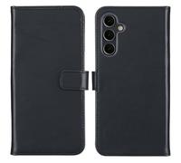 Selencia Étui portefeuille en cuir véritable pour Samsung Galaxy A16 - Noir