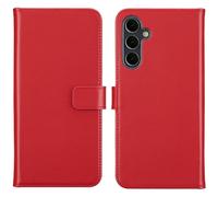 Selencia Étui portefeuille en cuir véritable pour Samsung Galaxy A16 - Rouge