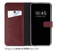Selencia Étui portefeuille en cuir véritable pour Samsung Galaxy A36 / A56 - Burgundy