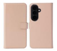 Selencia Étui portefeuille en cuir véritable pour Samsung Galaxy S26 - Dusty Pink