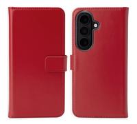 Selencia Étui portefeuille en cuir véritable pour Samsung Galaxy S26 - Rouge