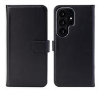 Selencia Étui portefeuille en cuir véritable pour Samsung Galaxy S26 Ultra - Noir