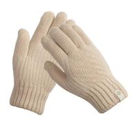 Selencia Gants Tactiles Effet Laine - Femme - Taille M - Beige