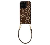 Selencia Nova coque arrière en cuir véritable avec porte-cartes pour Apple iPhone 15 Pro - Fawn Chic