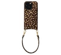 Selencia Nova coque arrière en cuir véritable avec porte-cartes pour Apple iPhone 16 Pro - Fawn Chic