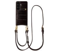 Selencia Nova coque arrière en cuir véritable avec porte-cartes pour Samsung Galaxy S26 - Dark Chocolate