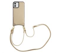 Selencia Nova Phone Case avec cordon et porte-cartes pour iPhone 12 (Pro) - Beige