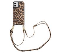 Selencia Nova Phone Case avec cordon et porte-cartes pour iPhone 12 (Pro) - Leopard
