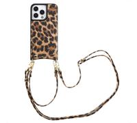 Selencia Nova Phone Case avec cordon et porte-cartes pour iPhone 13 Pro - Leopard