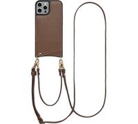 Selencia Nova Phone Case avec cordon et porte-cartes pour iPhone 15 Pro - Mocha Brown