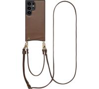 Selencia Nova Phone Case avec cordon et porte-cartes pour le Samsung Galaxy S24 Ultra - Mocha Brown