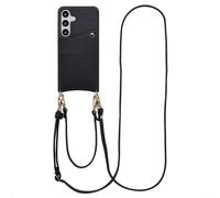 Selencia Nova Phone Case avec cordon et porte-cartes pour Samsung Galaxy S24 / S25 - Noir