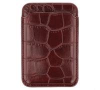 Selencia Porte-cartes Croco avec MagSafe - Burgundy