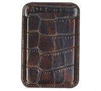 Selencia Porte-cartes Croco avec MagSafe - Choco Brown