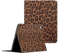 Selencia Sabi Bibliothèque avec impression pour Apple iPad 11 (2025) 11 pouces A16 / iPad 10 (2022) 10.9 pouces - Mocha Brown