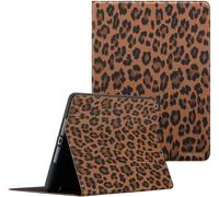 Selencia Sabi Bibliothèque avec impression pour Apple iPad 9 (2021) 10.2 pouces / iPad 8 (2020) 10.2 pouces / iPad 7 (2019) 10.2 pouces - Mocha Brown