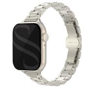 Selencia Bracelet à maillons fin en acier pour Apple Watch | 38/40/41/42 mm - Lumière stellaire