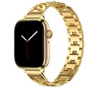 Selencia Bracelet Chain pour Apple Watch Series 1 - 9 / SE (38/40/41 mm) | Series 10 / 11 (42 mm) - Doré