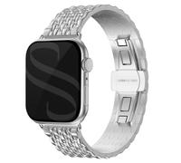 Selencia Bracelet dragon en acier pour Apple Watch Series 1 t/m 11 / SE / Ultra (44/45/46/49 mm) - Argent