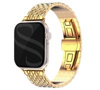 Selencia Bracelet dragon en acier pour Apple Watch Series 1 t/m 9 / SE (38/40/41 mm) | Series 10 / 11 (42 mm) - Doré