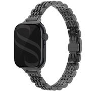 Selencia Selencia Bracelet en acier slim style Jubilee Watch Series 1 à 9 / SE (38/40/41 mm) | Series 10 (42 mm) Noir Noir