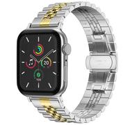 Selencia Bracelet Metallique Jubilee pour Apple Watch Series 1 t/m 9 / SE (38/40/41 mm) | Series 10 / 11 (42 mm) - Argent et Or