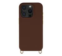 Selencia Coque arrière Rivièra avec MagSafe avec crochets amovibles pour Apple iPhone 15 Pro - Choco Brown