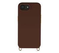 Selencia Selencia Coque arrière Rivièra avec MagSafe avec crochets amovibles pour iPhone 17e / 16e Choco Brown Brun foncé
