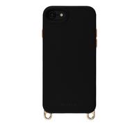 Selencia Coque arrière Rivièra avec MagSafe avec crochets amovibles pour Apple iPhone SE (2022 / 2020) / 8 / 7 / 6(s) - Velvet Black